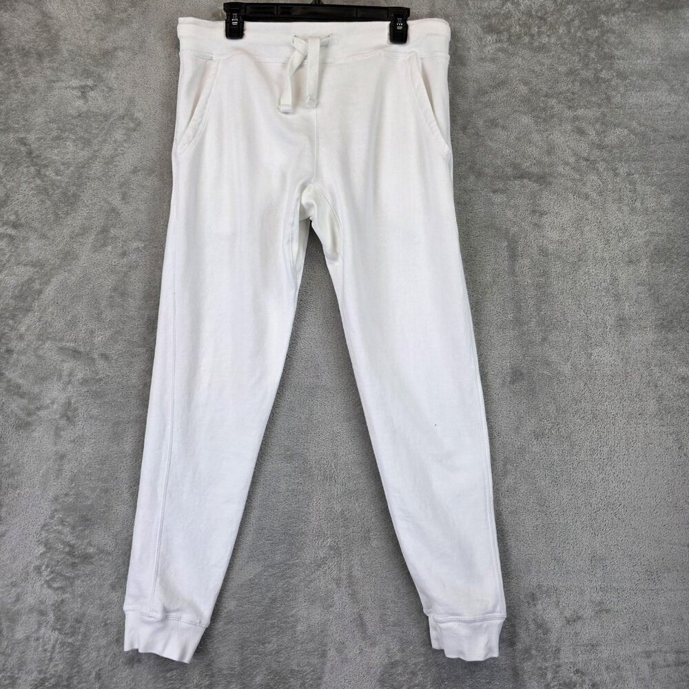 Try Guys Sweatpants Mens Large White Jogger Pants Dinosaur Pocket Fleece Lounge